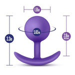 Blush Luxe 3.5-Inch Wearable Vibra Butt Plug with Internal Rolling Beads for Anal and Prostate Stimulation