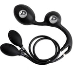 Inflatable Double Headed Steel Balls With Soft Silicone Anal Plugs For Men And Women'S Fun Inflatable Toys