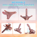 Hollow Penis Sleeve Dick Extender, Silicone Wearable Dildos Panty,Mens Cock Sleeve Enlarger, Realistic Strap On Harness For Adult Couple Pegging Toys