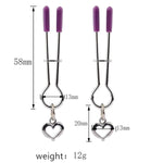 Nipple Clamps For Women, Adjustable Nipple Clamps Ring Clamp,Silver Nipple Clip Non-Piercing Body Rings, Clip Faux Body Piercing Jewelry