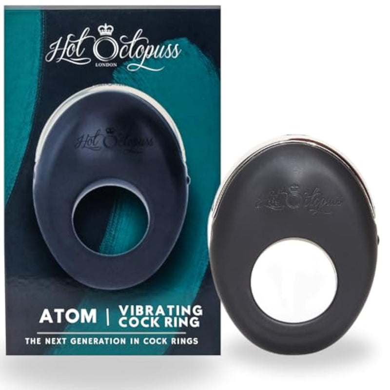 Atom – Powerful Vibrating Cock Ring For Men & Couples | Penis Ring With Intense Motor For Enhanced Pleasure| Rechargeable Waterproof & Body-Safe Silicone| Adult Sex Toy