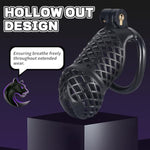 Male Chastity Cage, Small Chastity Device With 5 Sizes Rings And Urethral Sound For Man Penis Exercise Bondage Gear & Accessories Lightweight Adult Sex Toys Fishnet Design (Tight Size - Black)