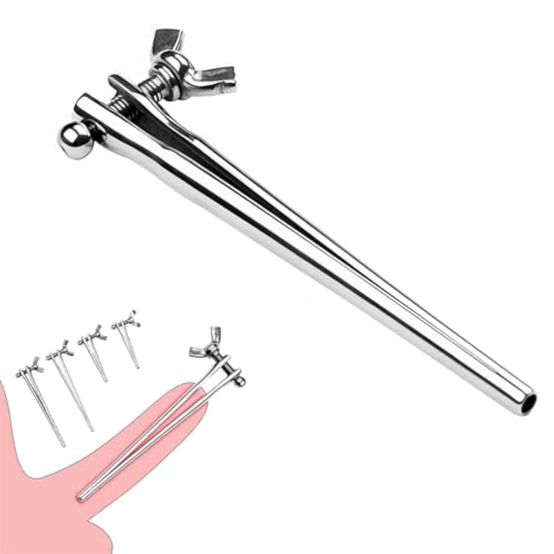 Stainless Steel Urethral Sounds Dilators With Adjustable Screw Hollow Adult Sex Toys - Catheters & Sound Penis Plug Sounding Rods Bdsm Prostate Massage For Male Exercise (8Mm,Long)