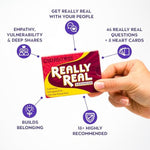 Game Really Real Edition - 54 Deeper Conversation Cards For Adult Friends & Couples, Dare To Ask Questions Tell Tales & Go Deep, Get The Card Deck For Dating, Games Night & Couple Date