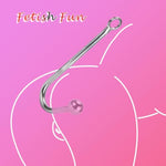 Metal Anal Plug/Hook With Anal Beads/Balls Fetish Sm Bondage Hook Sex Toys Stainless Steel Butt Plug Hook Erotica Sex Games Unisex Fetish Toy For Couple Lgbt (1 Ball Hook)