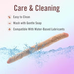 Dr. Skin Plus - 14 Inch Double Dong - Extra Long With A Realistic Posable Shaft - Made With X5 Plus, Superior Tpe - 100% Body-Safe & Phthalate Free - Adult Sex Toy – Beige