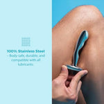 Stainless Steel Prostate Massager with Anal Beads for Adults - Silver