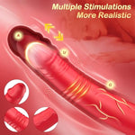 Sex Machine Thrusting Dildo Vibrator - Adult Toys Realistic Dildos With 9 Thrustion & 9 Vibration Modes For G-Spot Vagina Anal Sex Stimulation, Remote Control Dildo Sex Toys For Women Couples Pleasure