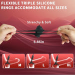 Vibrating Cock Ring With Clitoral Stimulator, 3 In 1 Pleasure Penis Ring Vibrator Couples Adult Sex Toys For Men Women, 9 Vibrations Male Couple Sex Toy Game For Men Erection Sex Kinky