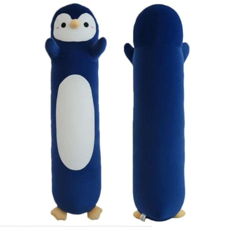 Long Penguin Plush, Soft Penguin Hugging Pillow Cuddly Stuffed Toy Body Pillow, Birthday Gift For Boys Girls (Navy Blue, 60Cm/23.62In)