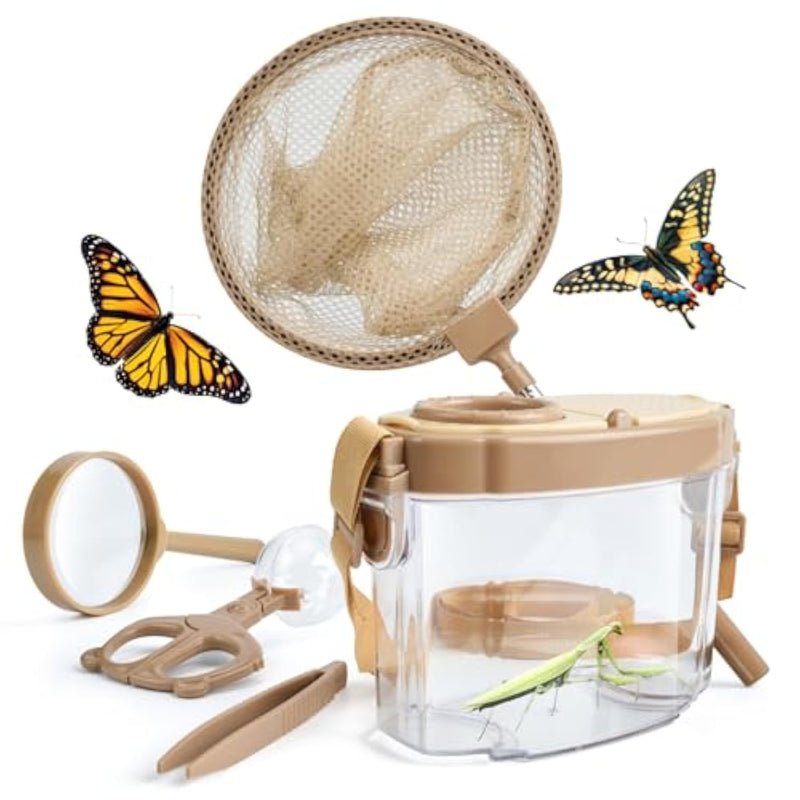 Kids' Bug Catching Kit - Complete Insect Exploration Set With Habitat, Extendable Net, Magnifying Tools & Carry Strap - Educational Outdoor Adventure Gift