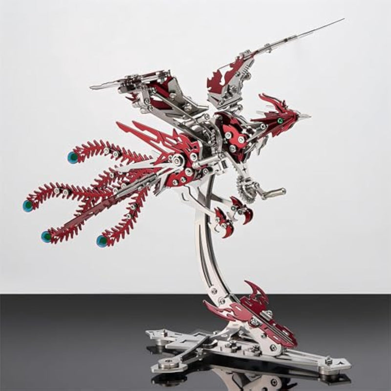 3D Metal Phoenix Bird Model Kit for Adults, Mechanical Puzzle Kit