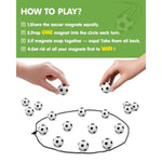 Soccer Magnetic Game with String and 20 Football-Shaped Stones for Family Fun