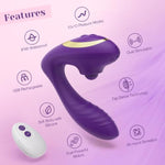 Tracy’S Dog Adult Toys, Clitoral & G Spot Vibrator With Remote, 10 Tapping Pulse & 10 Vibration Modes, Body-Safe Silicone, Waterproof & Rechargeable, Rabbit Vibrating Sex Toy For Women Couples Purple
