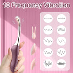 Sex Stimulator Clitoral Vibrator To Climax, 3 Silicone Heads, Adult Toys 10 Frequency Powerful Vibration Massager Precision Targeted Clit G Spot Anal Nipple Ear For Women Pleasure Sex Toys(Wine Red)