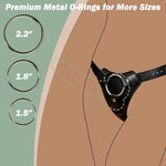 Strap On Harness Adult Sex Toys for Women Men Pegging Dildo, Strapon Dildo Harness Adjustable Waist Thigh Leather Belt with Metal O-Rings for Lesbian Gay Couples Intimate Vaginal Anal Play