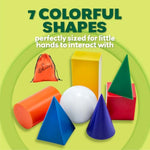 7 Pcs 3D Shapes For Teaching And Math Manipulatives - Geometric Shapes And Geometric Solids, Math Teacher Supplies, Shapes For Math Manipulatives Kindergarten, 3D Shapes For Geometry Games