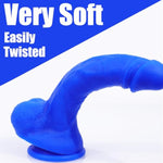 8.07 Inch Realistic Dildo, Big Thick Dildos For G Spot And Anal Stimulation With Strong Suction Cup, Silicone Suction Penis Adult Sex Toy For Women And Men (Blue)