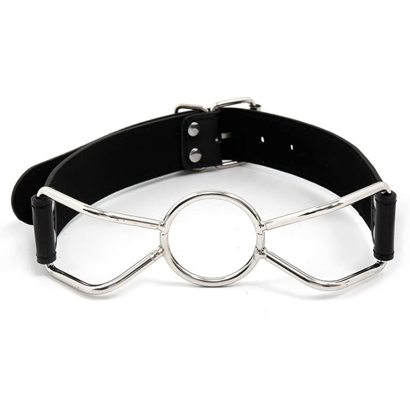 Sex Bondage Bdsm Toys O-Ring Mouth Gag, Sm Enthusiasts Adult Toy Adjustable Leather Bondaged Restraints(S)