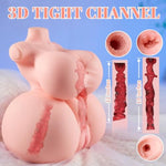 Sex Doll Male Masturbator, 3 In 1 Realistic Female Sex Doll With Penetrable Big Boobs Vagina Anal, 9Lb Adult Sex Doll Torso For Male, Adult Toy Pocket Pussy For Men Pleasure (Flesh)