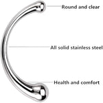 Stainless Steel Butt Plug Anal Sex Toys Glass Double-Ended Dildo G-Spot Stimulation Pleasure Wand