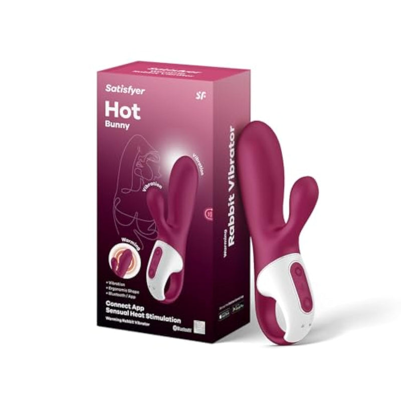 Hot Bunny Connect App Vibrator Sex Toy | Adult Toys For Women | Rabbit Vibrator + Heat + App | Vibrating Sexual Pleasure Device | Stimulation Vibrators | Female Wellness Tools | Woman Sextoy
