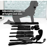 Sex Bondage Kits, Bdsm Restraint Toys 7 Pcs, Handcuffs, Ankle, Cuffs, Clamps, Ball Gag, Blindfold, Rope, Leather, Restraints Set, Sm Sexy Slave Beginner Role Play Toy, Bdsm Kits (Black)