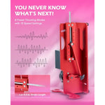 Automatic Sex Machine, Adjustable Masturbation Thrusting Machine With Realistic Dildo, Hands-Free Thrusting Dildo Machine With Quick Air, 3Xlr Connector, Love Machine For Men Women Couples, Red