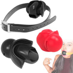 Tongue Fixed Bondage Ball Gag For Sex, Open Mouth Silicone Ball, Sm Restraints Toys Sex Gag Mouth Plug, Adjustable Extreme For Fetish Adult Play Bondage Bdsm Sex Gag Ball Adult Toys (Black)