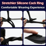 Vibrator For Couple, 3 In 1 Vibrating Cock Ring With 10 Modes, Men'S Penis Rings Vibrators, Perineum Mens Vibrator, G Spot, Clitorals Stimulator For Women, Sex Novelties, Adult Sex Toys & Games