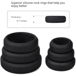 Penis Ring With 6 Different Sizes, Silicone Cock Rings Adult Sex Toys For Men & Couple