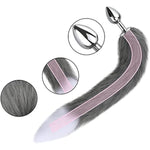 Anal Sex Toy Butt Plug With Smooth Long Fox Tail G-Spot Massage Vaginal Stimulation Flirting Animal Tail Adult Sex Toys For Women Men Couple Cosplay (M)