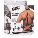 Neck To Wrist Adult Sex Bondage Pu Leather Restraints Set With Large O-Ring Attachments For Women, Men, & Couples, Fully Adjustable Wrist & Neck Collar Cuffs, Bdsm Kit