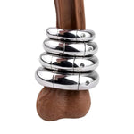 Heavy Stainless Steel Male Penis Ring,Penis Weight Penis Ring,Adult Penis Chastity Exercise Device,Delayed Ejaculation Bondage Device Couple Sex Toys (L)