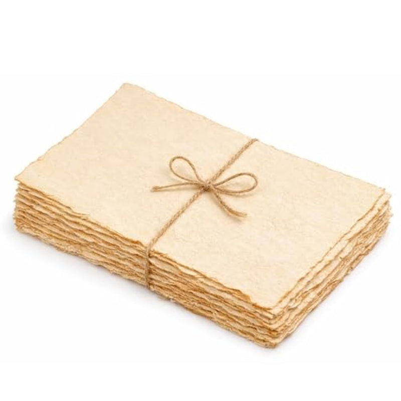 50 Sheets Handmade Watercolor Paper, 6 x 4 Inch, 150 GSM Cotton Deckle Edge