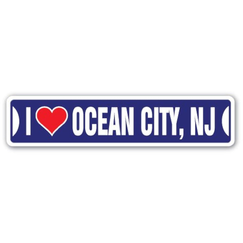 I Love Ocean City Nj Street Sign Beach Summertime Summer Boardwalk