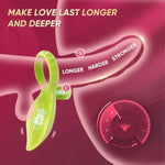 Vibrating Cock Ring With Adjustable Beads,Silicone Penis Ring Vibrator For Couples Clitoral Perineum Stimulator,10 Vibration Modes For Enhanced Pleasure & Male Erection,Adult Sex Toys For Men