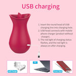 Vibrator Rose Dildo Sex Toys- Upgraded Adult Toys 18 Sucking And Vibrating Modes For Female Clitoral Nipple, Rose Suction Sex Toys Women G-Spot Vibrator For Female Couple Adult Toys Sex Games