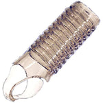 New Soft Realistic Sleeve Extender Sheath For Men Reusable Male Enhancement Extension Sleeve (Black-2Pcs)