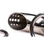 Locking Stainless Steel Chastity Cage W/ 3 Rings, Silver