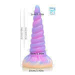 Monster Unicorn Dildo, 7.99 Inch Thick Silicone Anal Dildo, Fantasy Glow In The Dark Dildo, Suction Cup Dildo, Adults Anal Sex Toys, Flexible And Soft Beginner Dildo