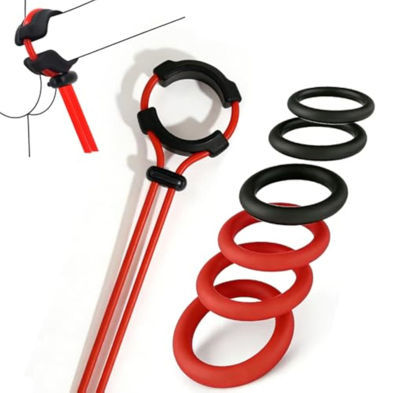 7-Piece Adjustable Silicone Penis Ring Set for Enhanced Erection and Pleasure