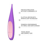 Dot Travel Female Petite Clitoral Vibrator, Mini With Figure-8 Motion, Discreet With 8 Pleasure Settings, Purple