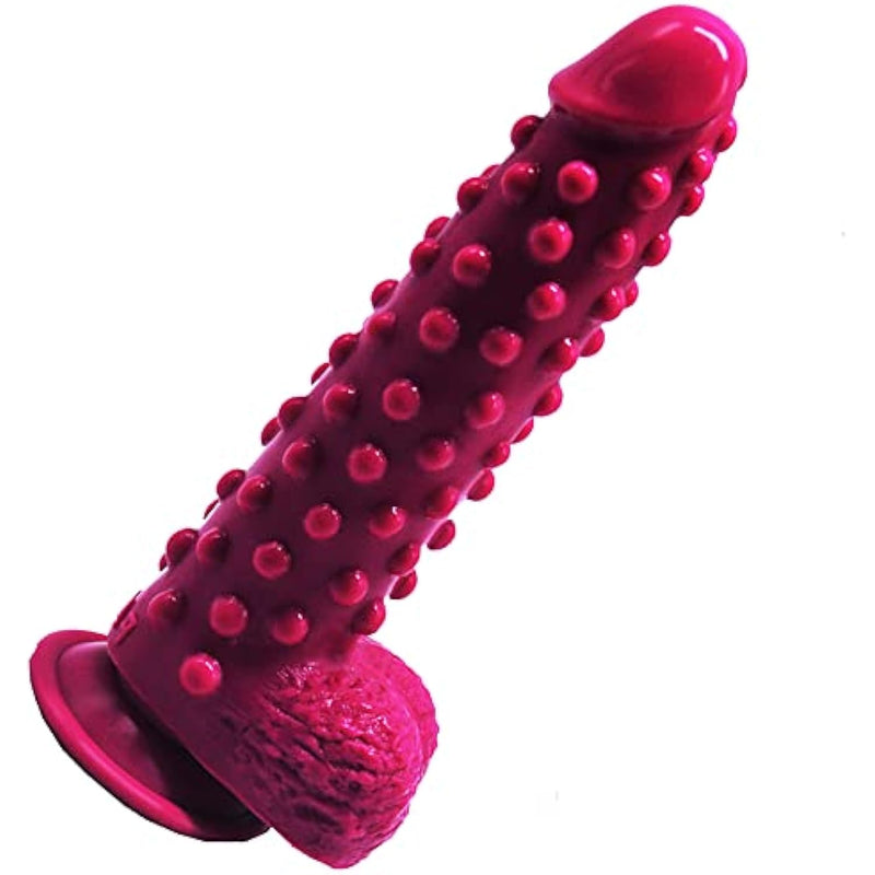 Silicone Dildo G-Spot Novelties Female Masturbator Soft Flexible Adult Sex Toy With Suction Base Waterproof (Pink)