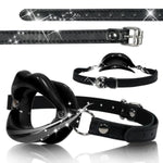 Adjustable Silicone Ball Gag for BDSM Bondage and Adult Play - Black
