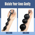 Inflatable Silicone Anal Beads Air Pump Detachable Adjustable Size Adult Sex Toy