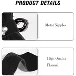 Bowtie Nipple Clamps Adjustable Non-Piercing Large Nipple Clips With Bow Knot Body Decorations For Women (Black)