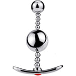 Sex Toy For Men Stainless Steel Anal Plug Shape Jewelry Butt Plug Trainer Set Anal Massager Women Unisex Gay Temperature Stimulation(A)