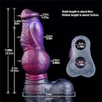 Monster Penis Extender Sleeve With Cock Ring: Male Penis Sleeve Enlarger Silicone Penis Cover Adult Sex Toy, Knot Penis Sheath For Men (Purple)