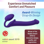 Semi-Real Bendable Strap-On Dildo - Discover The Ultimate Pleasure With Sexy Dildo - Silicone Strapless Dildo For Couples - Waterproof Strapless Dildo (Purple/Medium)